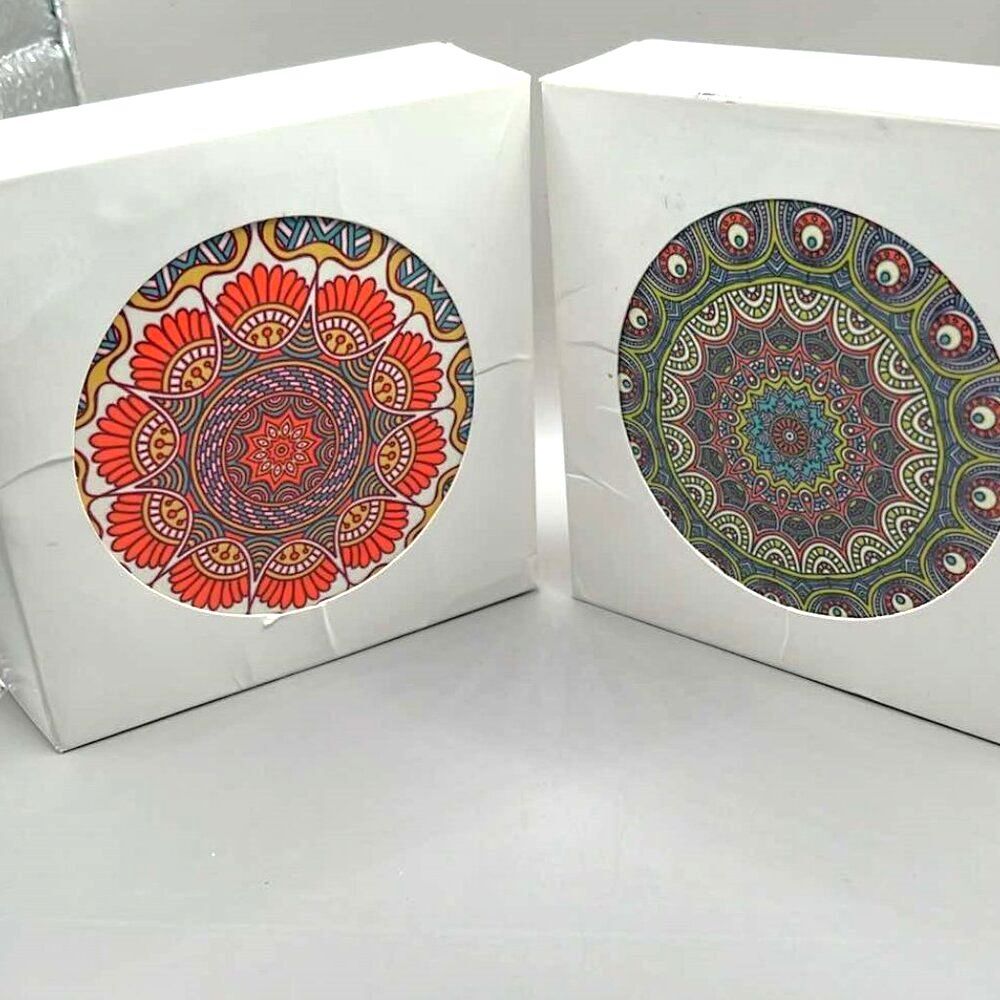 Mandala Ceramic Coaster Set of 4 - Your Choice of Pattern